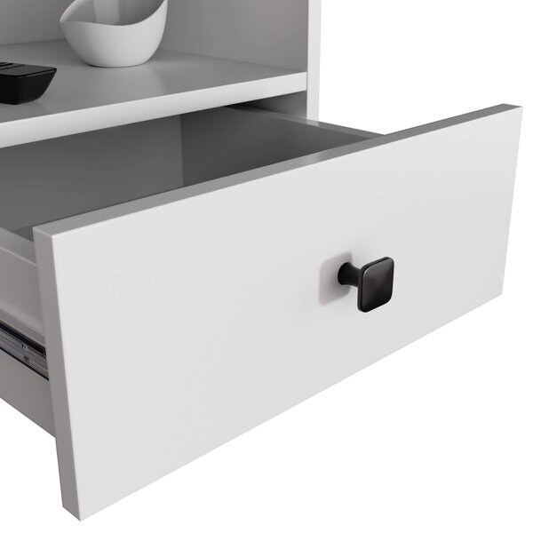 Ak furniture Noční stolek MOBI K-01 bílý/černý