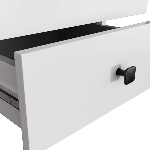 Ak furniture Noční stolek MOBI K-02 bílý/černý