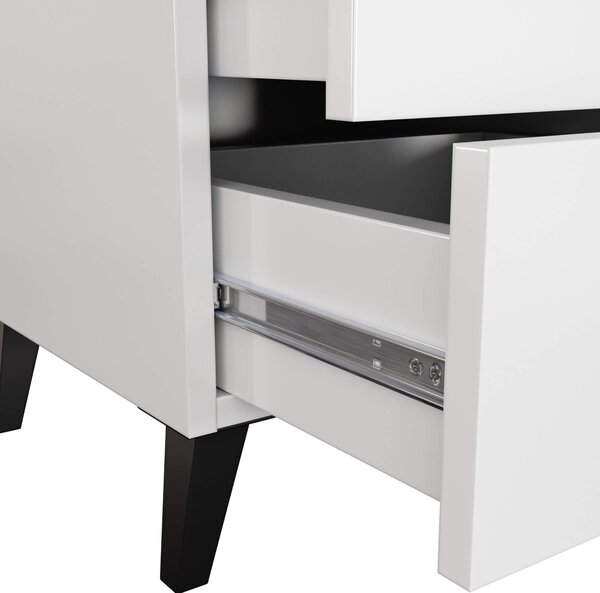 Ak furniture Noční stolek MOBI K-02 bílý/černý