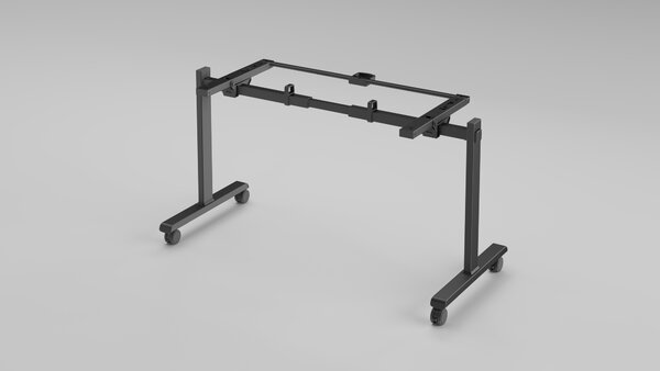 Mobilní stůl MATCH, 160x80 cm, šedá podnož, buk