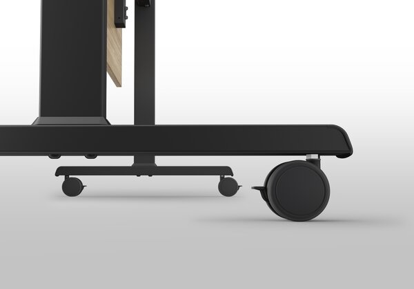 Mobilní stůl MATCH, 160x80 cm, šedá podnož, buk