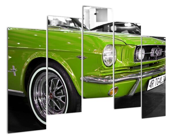 Zelené auto - obraz (125x90cm)