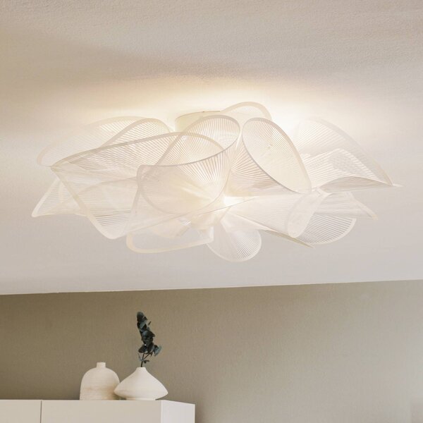 Slamp LA BELLE ÉTOILE stropní světlo bílé, 73 cm, stmívatelný, Bílá / opál, Obývací pokoj / jídelna, Plast, Design