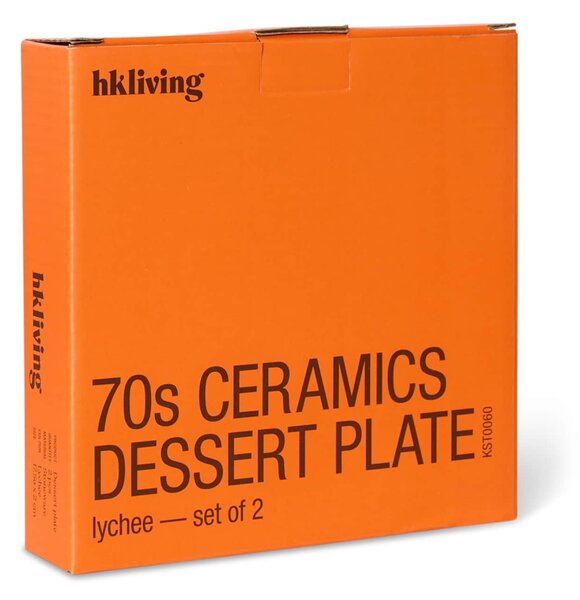 Keramický dezertní talířek 70's Lychee – set 2 ks
