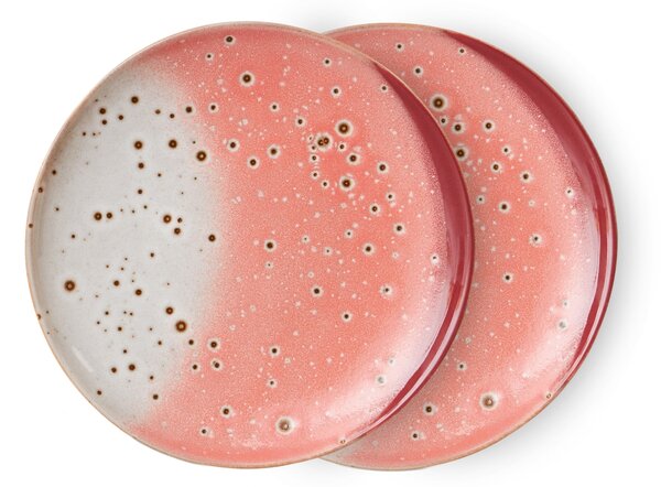 Keramický dezertní talířek 70's Lychee – set 2 ks