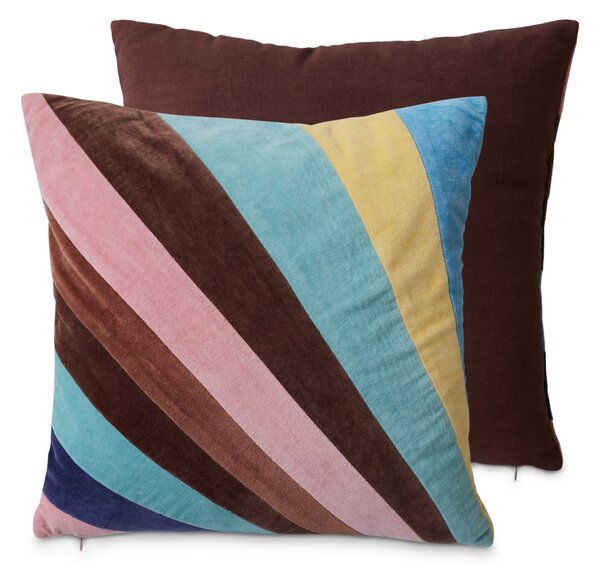 Sametový polštář Striped 45 × 45 cm