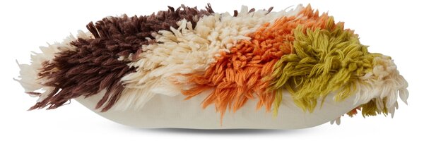 Vlněný polštář Fluffy Striped 55 × 55 cm