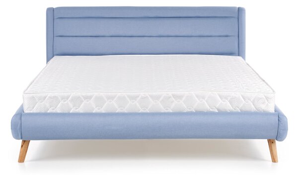 Čalouněná postel ELANDA, 160x200, modrá + rošt