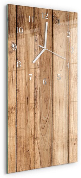 Skleněné hodiny vertikální Dřevo zsppb-30x60-00092401
