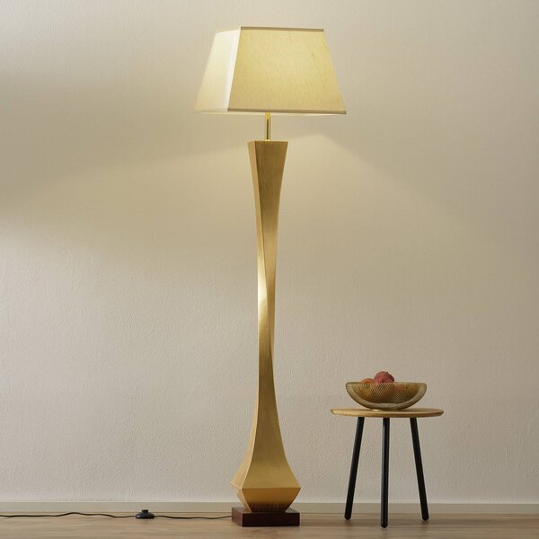 Schuller Valencia Stojací lampa s ušlechtilým designem zlatá, Mosaz / zlato, Obývací pokoj / jídelna, kov, Moderní