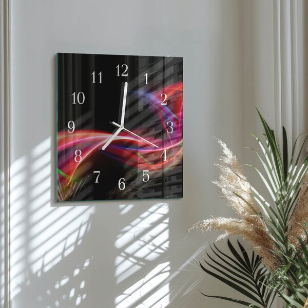 Skleněné hodiny Abstraktní čáry zskb-30x30-00082425