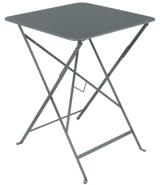 Šedý kovový skládací stůl Fermob Bistro 57 x 57 cm