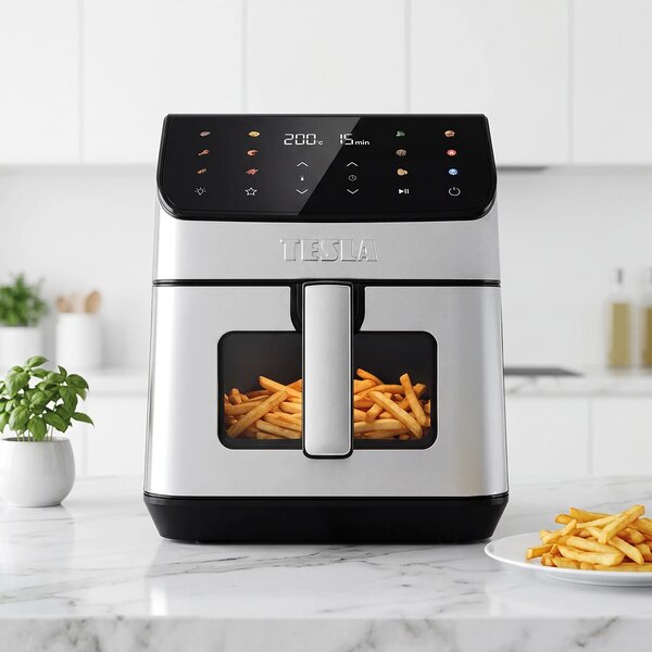 TESLA AirCook DualHeat QD65 XXL - multifunkční duální digitální horkovzdušná fritéza