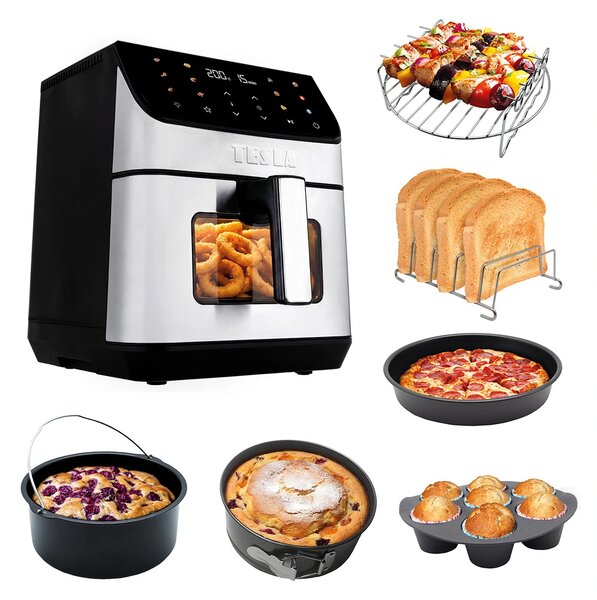 TESLA AirCook DualHeat QD65 XXL - multifunkční duální digitální horkovzdušná fritéza