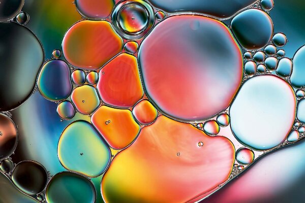 DIMEX | Vliesová fototapeta Abstraktní bubliny MS-5-2541 | 375 x 250 cm | zelená, modrá, červená, růžová