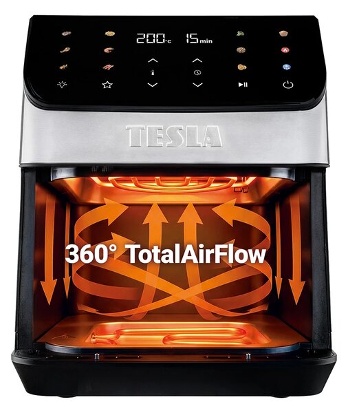 TESLA AirCook DualHeat QD65 XXL - multifunkční duální digitální horkovzdušná fritéza