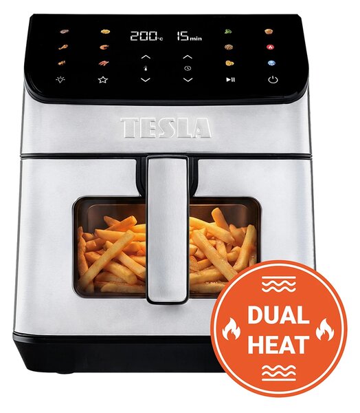 TESLA AirCook DualHeat QD65 XXL - multifunkční duální digitální horkovzdušná fritéza