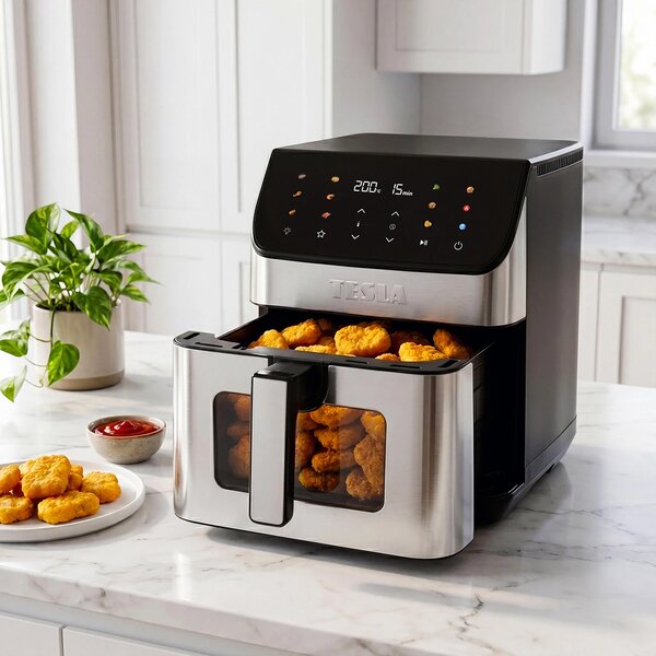 TESLA AirCook DualHeat QD65 XXL - multifunkční duální digitální horkovzdušná fritéza