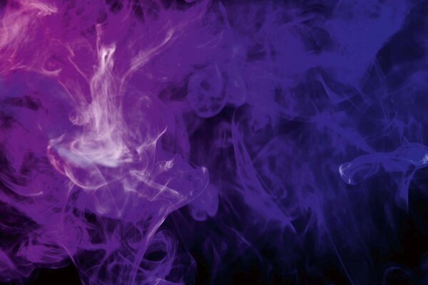 DIMEX | Vliesová fototapeta Tmavě fialový kouř MS-5-2552 | 375 x 250 cm | modrá, fialová, černá