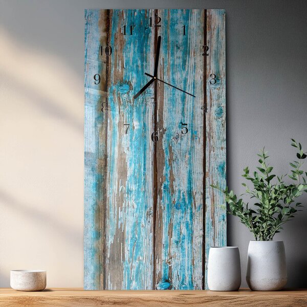 Skleněné hodiny vertikální Dřevo zsppc-30x60-00170306