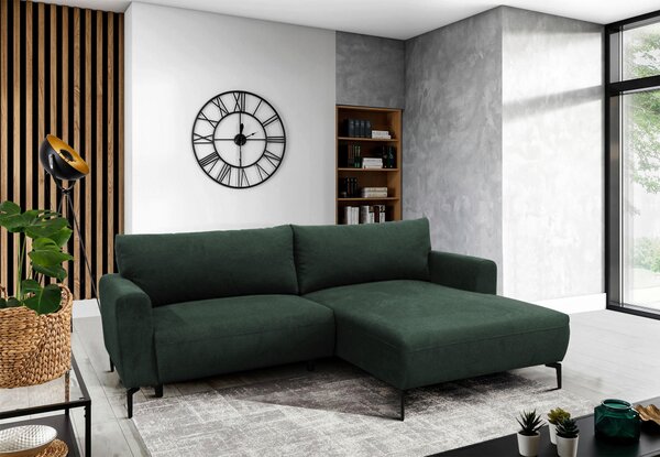 ROHOVÁ SEDAČKA, textil, tmavě zelená MID.YOU - Sedací soupravy, Online Only