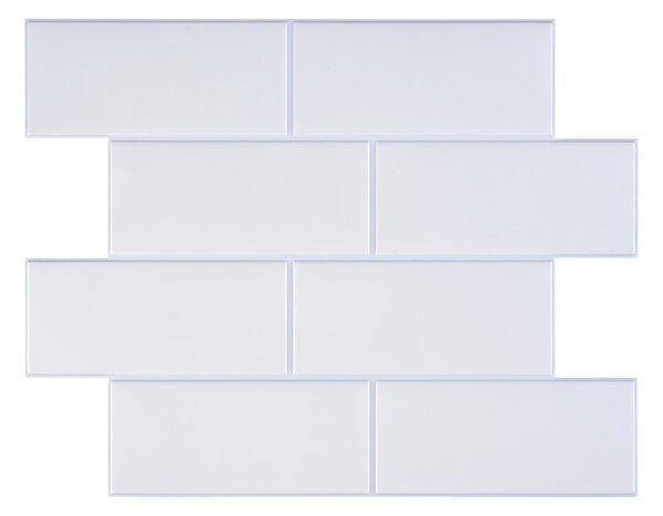 Livarno® Dekorativní samolepicí obklady, 10 kusů (bílá) (100407820001)