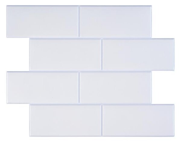 Livarno® Dekorativní samolepicí obklady, 10 kusů (bílá) (100407820001)