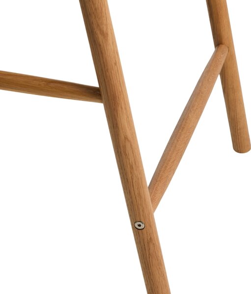 Kave Home Dubová barová židle Derile 65 cm s výpletem