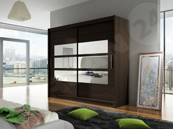 Skříň London III 180, Barva: černá 5902928050615