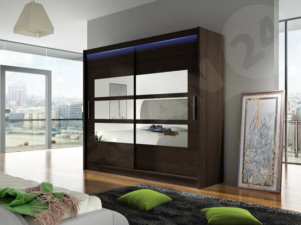 Skříň London III 180, Barva: černá 5902928050615