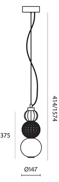 Maytoni Collar LED závěsné svítidlo 16WMosaz