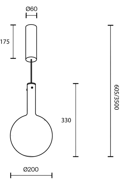 Maytoni Nebula LED závěsné svítidlo BíláØ200mm
