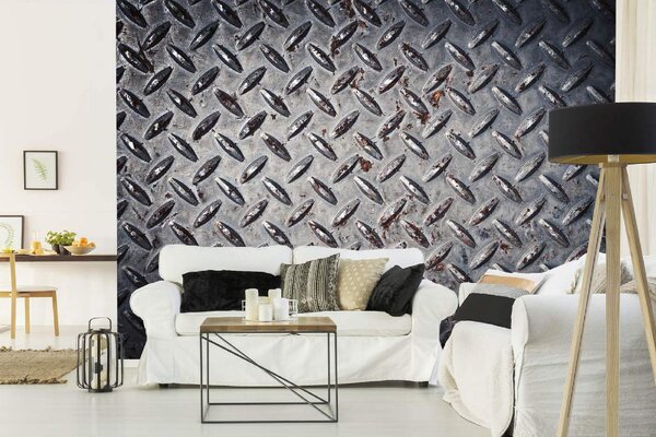 DIMEX | Vliesová fototapeta Průmyslové pozadí MS-5-2624 | 375 x 250 cm | metalická