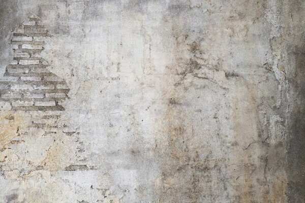 DIMEX | Vliesová fototapeta Šedá zeď s prasklinami MS-5-2633 | 375 x 250 cm | hnědá, šedá