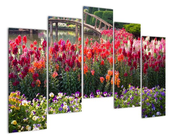Obraz květinové zahrady (125x90cm)