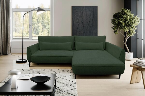 ROHOVÁ SEDAČKA, textil, tmavě zelená MID.YOU - Sedací soupravy, Online Only