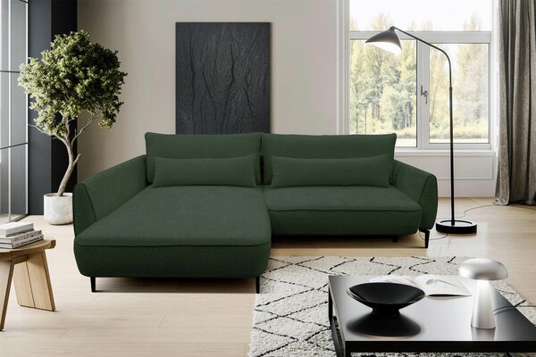 ROHOVÁ SEDAČKA, textil, tmavě zelená MID.YOU - Sedací soupravy, Online Only