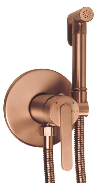 Rea, Podomítková bidetová baterie Rea Ontario Brush Copper, REA-B4505