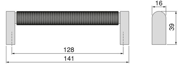 In-Design Nábytková úchytka BERG zlatá Rozteč úchytky (mm): 128