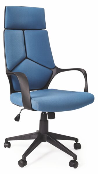 Kancelářská židle JEGER, 64x125x61, černá/modrá