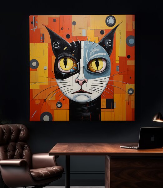 Obraz na plátně - Kocour Scott FeelHappy.cz Rozměr obrazu (Šířka x Výška): 40 x 40 cm