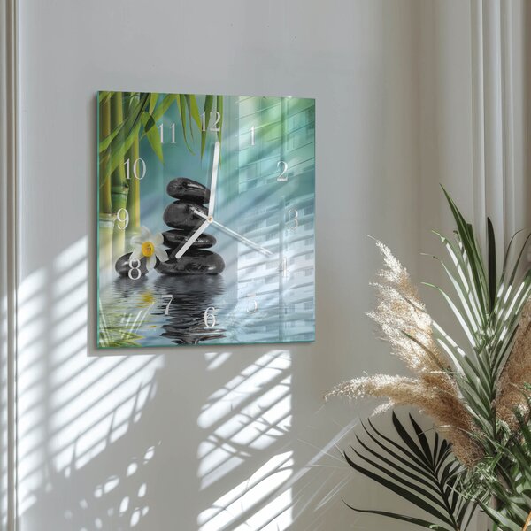 Skleněné hodiny Kameny zskb-30x30-00085237