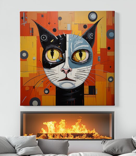 Obraz na plátně - Kocour Scott FeelHappy.cz Rozměr obrazu (Šířka x Výška): 40 x 40 cm