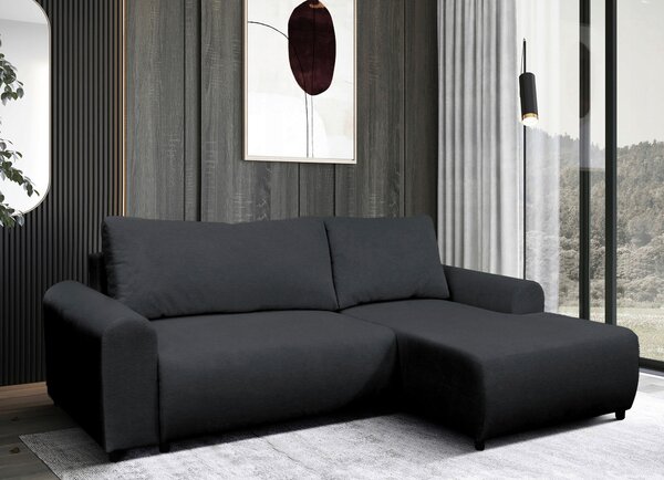 ROHOVÁ SEDAČKA, textil, černá MID.YOU - Sedací soupravy, Online Only