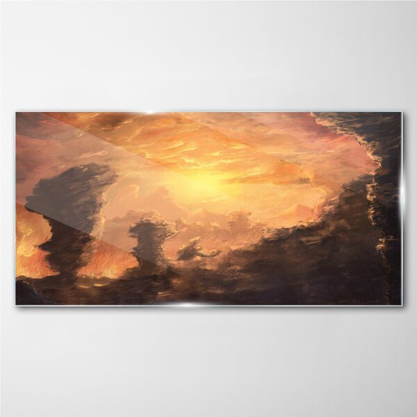 Obraz na skle Obraz na skle Sky Sunset Příroda