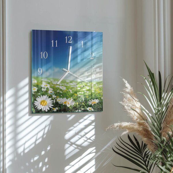 Skleněné hodiny Louka zskb-30x30-00086978