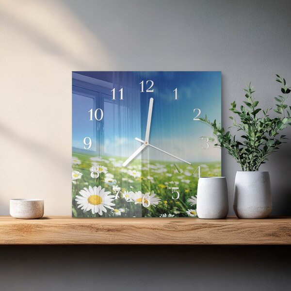 Skleněné hodiny Louka zskb-30x30-00086978