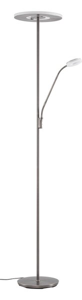 Stojací Lampa Lucande, Raymond, stmívatelné, Metalická, Obývací pokoj, Kov, Moderní