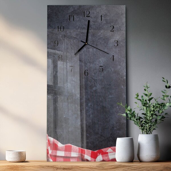 Skleněné hodiny vertikální Mramorový stůl zsppc-30x60-00182900