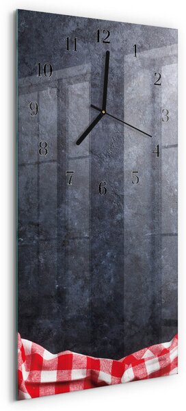 Skleněné hodiny vertikální Mramorový stůl zsppc-30x60-00182900